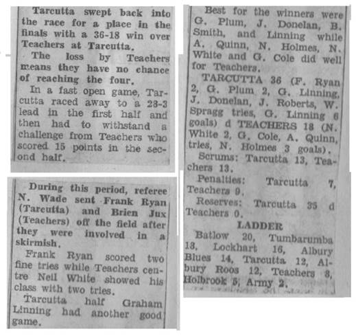 1971 02 Teachers v Tarcutta
