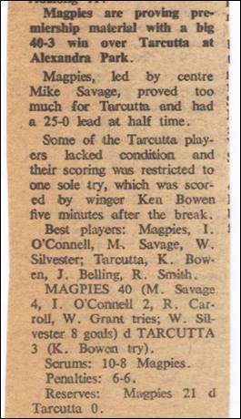 1975 R2 Magpies v Tarcutta