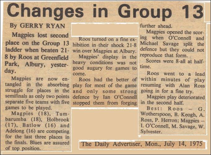 1975 R13 Magpies v Roos