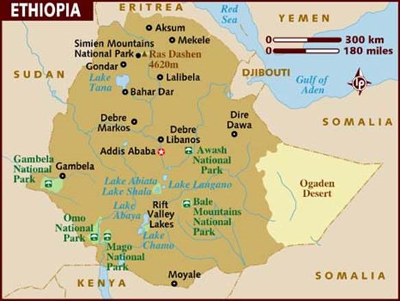 Map of Ethiopia
