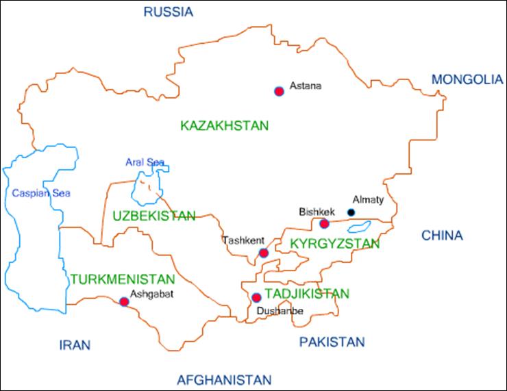 Central Asia Map